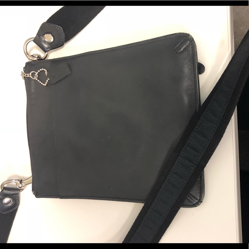 Used Coach black crossbody slim bag